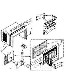 Cabinet Parts parts for Kenmore Heat Pump System 106.8710690 (1068710690, 106 8710690) from AppliancePartsPros.com
