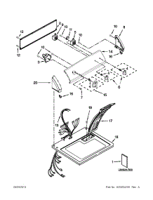 Top And Console Parts parts for Kenmore Dryer 110.71262311 (11071262311, 110 71262311) from AppliancePartsPros.com