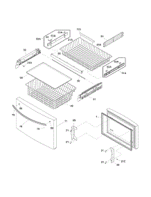 Freezer Drawer, Baskets parts for Kenmore Refrigerator 253.70312214 (25370312214, 253 70312214) from AppliancePartsPros.com