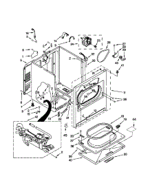 Cabinet Parts parts for Kenmore Dryer 110.71202015 (11071202015, 110 71202015) from AppliancePartsPros.com