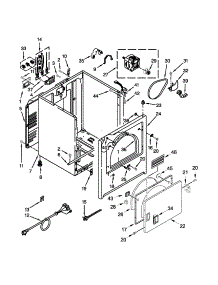 Cabinet Parts parts for Kenmore Dryer 110.C61182011 (110C61182011, 110 C61182011) from AppliancePartsPros.com