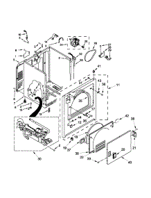 Cabinet Parts parts for Kenmore Dryer 110.71402311 (11071402311, 110 71402311) from AppliancePartsPros.com
