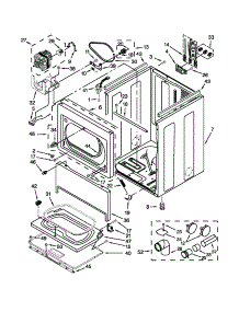 Cabinet Parts parts for Kenmore Dryer 110.66002011 (11066002011, 110 66002011) from AppliancePartsPros.com