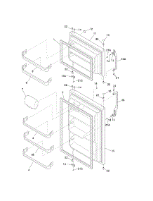 Doors parts for Kenmore Refrigerator 253.6880901B (2536880901B, 253 6880901B) from AppliancePartsPros.com