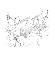 Icemaker Parts parts for Kenmore Refrigerator 106.72003011 (10672003011, 106 72003011) from AppliancePartsPros.com