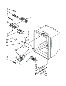 Refrigerator Liner Parts parts for Kenmore Refrigerator 106.72013017 (10672013017, 106 72013017) from AppliancePartsPros.com