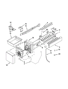 Ice Maker parts for Kenmore Refrigerator 106.72013017 (10672013017, 106 72013017) from AppliancePartsPros.com