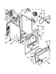 Cabinet Parts parts for Kenmore Dryer 110.61262310 (11061262310, 110 61262310) from AppliancePartsPros.com