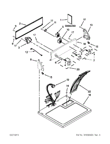 Top And Console Parts parts for Kenmore Dryer 110.61262310 (11061262310, 110 61262310) from AppliancePartsPros.com