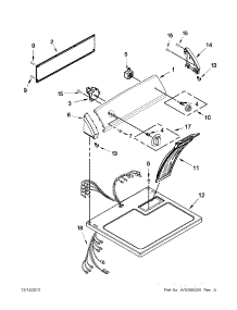 Top And Console Parts parts for Kenmore Dryer 110.C60022011 (110C60022011, 110 C60022011) from AppliancePartsPros.com