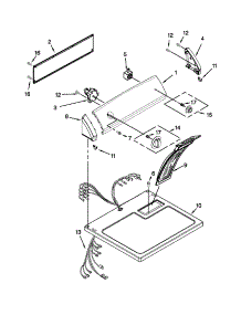 Top And Console Parts parts for Kenmore Dryer 110.6072011 (1106072011, 110 6072011) from AppliancePartsPros.com