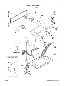 Top And Console Parts parts for Kenmore Dryer 110.C61182010 (110C61182010, 110 C61182010) from AppliancePartsPros.com