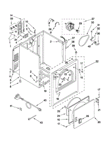 Cabinet Parts parts for Kenmore Dryer 110.C61182010 (110C61182010, 110 C61182010) from AppliancePartsPros.com