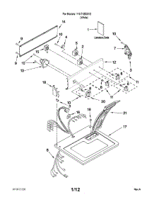 Top And Console Parts parts for Kenmore Dryer 110.71252012 (11071252012, 110 71252012) from AppliancePartsPros.com
