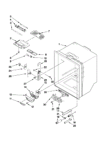 Refrigerator Liner Parts parts for Kenmore Refrigerator 106.72009011 (10672009011, 106 72009011) from AppliancePartsPros.com