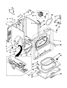 Cabinet Parts parts for Kenmore Dryer 110.71202012 (11071202012, 110 71202012) from AppliancePartsPros.com