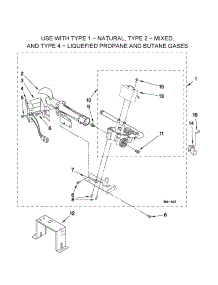 W10336852 Burner Assembly parts for Kenmore Dryer 110.70022011 (11070022011, 110 70022011) from AppliancePartsPros.com