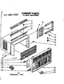 Cabinet Parts parts for Kenmore Heat Pump System 106.8710630 (1068710630, 106 8710630) from AppliancePartsPros.com