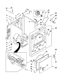 Cabinet Parts parts for Kenmore Dryer 110.C71182011 (110C71182011, 110 C71182011) from AppliancePartsPros.com
