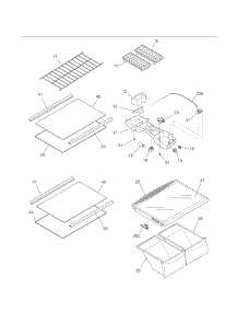 Shelves parts for Kenmore Refrigerator 253.68884019 (25368884019, 253 68884019) from AppliancePartsPros.com
