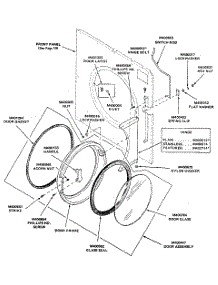 Loading Door And Switch Rod Assembly parts for Kenmore Dryer 99937CE from AppliancePartsPros.com