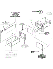 Coin Vault And Vault Guide Assembly parts for Kenmore Dryer 99937CE from AppliancePartsPros.com