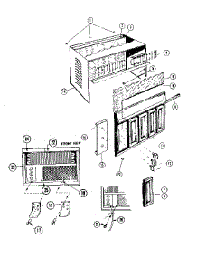 Cabinet Front Panel Parts parts for Kenmore Heat Pump System 253.8765080 (2538765080, 253 8765080) from AppliancePartsPros.com