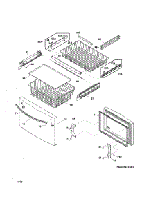 Freezer Drawer / Baskets parts for Kenmore Refrigerator 253.70319213 (25370319213, 253 70319213) from AppliancePartsPros.com