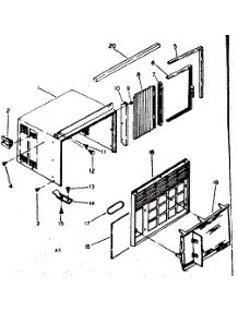 Cabinet And Front Parts parts for Kenmore Heat Pump System 253.68110 (25368110, 253 68110) from AppliancePartsPros.com