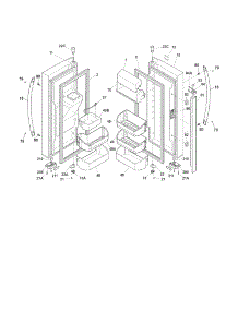 Fresh Food Doors parts for Kenmore Refrigerator 253.70319212 (25370319212, 253 70319212) from AppliancePartsPros.com