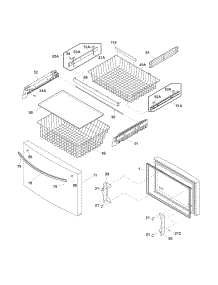 Freezer Drawer, Baskets parts for Kenmore Refrigerator 253.70312212 (25370312212, 253 70312212) from AppliancePartsPros.com
