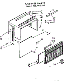 Cabinet Parts parts for Kenmore Heat Pump System 106.7770510 (1067770510, 106 7770510) from AppliancePartsPros.com