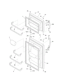 Doors parts for Kenmore Refrigerator 253.72629015 (25372629015, 253 72629015) from AppliancePartsPros.com