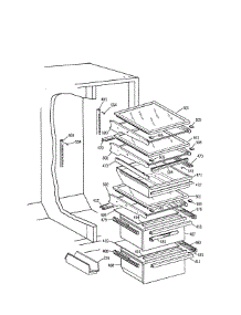 Fresh Food Section parts for Kenmore Refrigerator 363.9552724 (3639552724, 363 9552724) from AppliancePartsPros.com