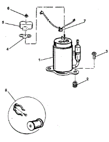 Compressor parts for Kenmore Heat Pump System 253.8780890 (2538780890, 253 8780890) from AppliancePartsPros.com
