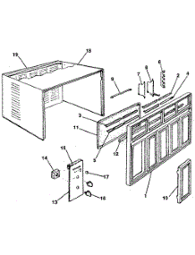Cabinet And Front Panel parts for Kenmore Heat Pump System 253.8780890 (2538780890, 253 8780890) from AppliancePartsPros.com