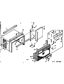 Cabinet Parts parts for Kenmore Heat Pump System 106.67200 (10667200, 106 67200) from AppliancePartsPros.com