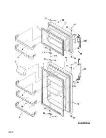 Door parts for Kenmore Refrigerator 253.68809017 (25368809017, 253 68809017) from AppliancePartsPros.com