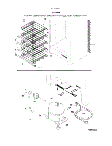 System parts for Kenmore Freestanding Freezer 253.21042411 (25321042411, 253 21042411) from AppliancePartsPros.com