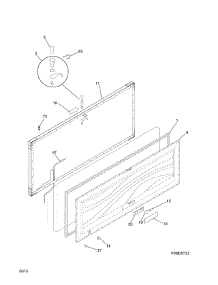 Door parts for Kenmore Freestanding Freezer 253.12810510 (25312810510, 253 12810510) from AppliancePartsPros.com
