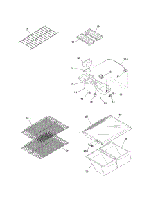 Shelves parts for Kenmore Refrigerator 253.68809018 (25368809018, 253 68809018) from AppliancePartsPros.com