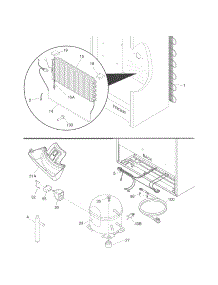 System parts for Kenmore Freestanding Freezer 253.28432810 (25328432810, 253 28432810) from AppliancePartsPros.com