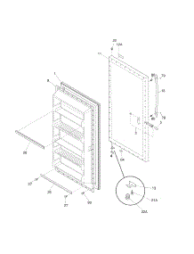 Door parts for Kenmore Freestanding Freezer 253.28732C0 (25328732C0, 253 28732C0) from AppliancePartsPros.com