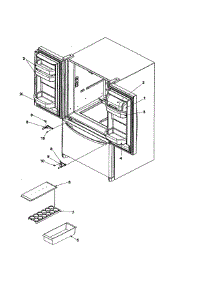 Ref Dr Storage & Center Hinges parts for Kenmore Refrigerator 596.73502203 (59673502203, 596 73502203) from AppliancePartsPros.com