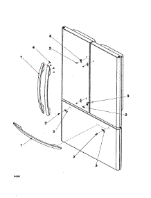 Handles & Trim parts for Kenmore Refrigerator 596.73509203 (59673509203, 596 73509203) from AppliancePartsPros.com