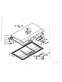 Door parts for Kenmore Freestanding Freezer 618420 from AppliancePartsPros.com