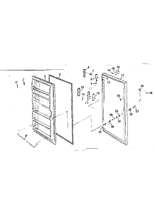 Door Parts parts for Kenmore Freestanding Freezer 757.629922 (757629922, 757 629922) from AppliancePartsPros.com