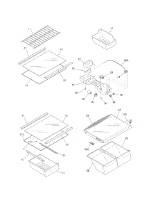 Shelves parts for Kenmore Refrigerator 253.78893013 (25378893013, 253 78893013) from AppliancePartsPros.com
