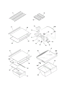 Shelves parts for Kenmore Refrigerator 253.63212015 (25363212015, 253 63212015) from AppliancePartsPros.com