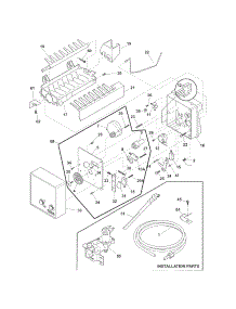Ice Maker parts for Kenmore Refrigerator 253.72119014 (25372119014, 253 72119014) from AppliancePartsPros.com